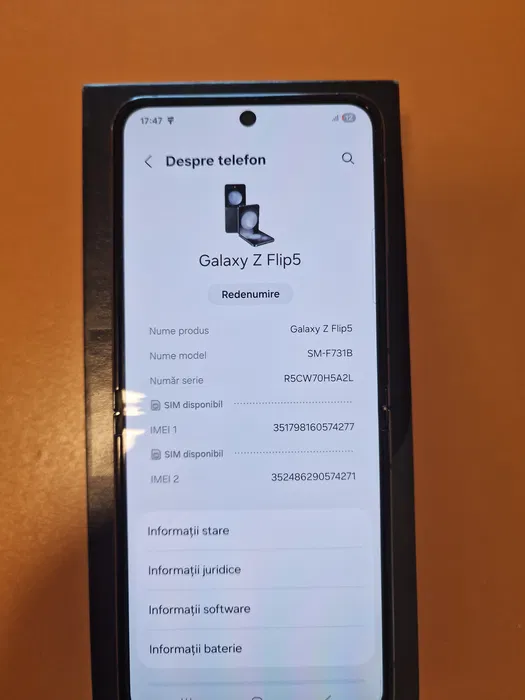 Samsung Flip5 512gb 5G, Graphite stare buna factura garantie bonus - imagine 3